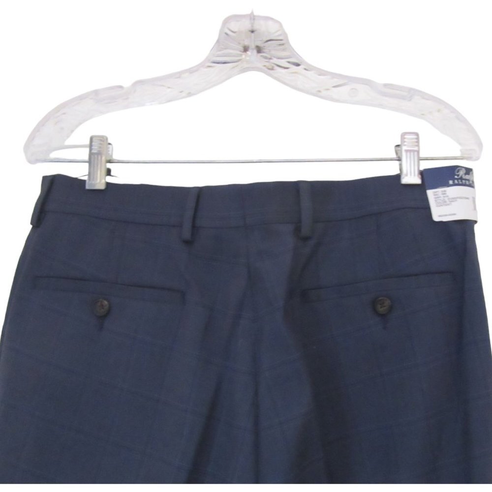 New w Tags, Men's Ralph Lauren Navy & Black Pin Stripe Dress Pants in Sz 34/32 - Picture 4 of 7